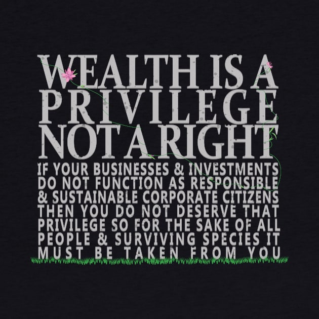 Wealth Is A Privilege by YouAreHere